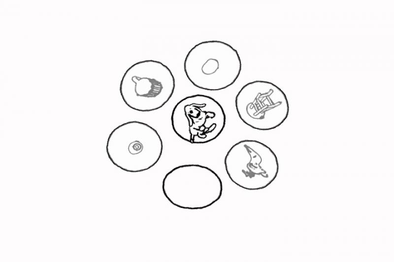 Thurber Dog Circle of dogs