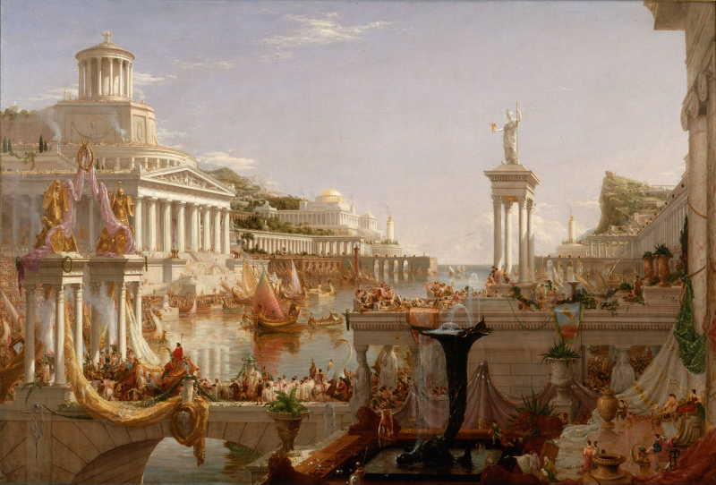 Thomas Cole's "Consummation" Painting of city by thomas cole