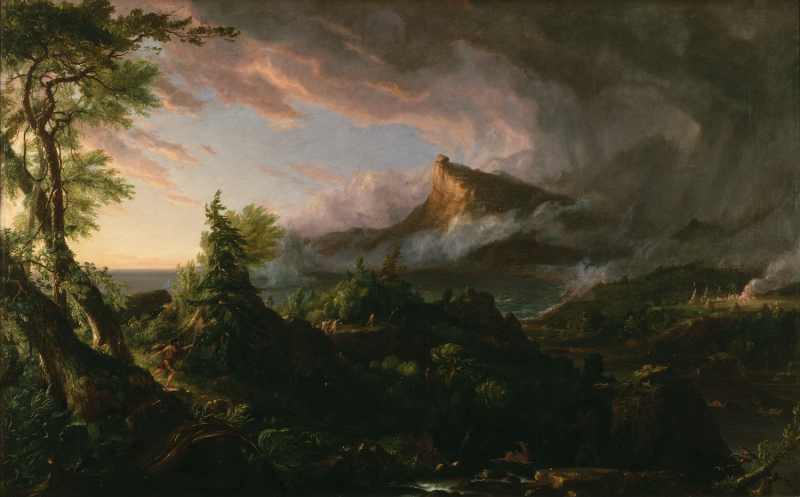 Thomas Cole's "Savage" Painting of field by thomas cole