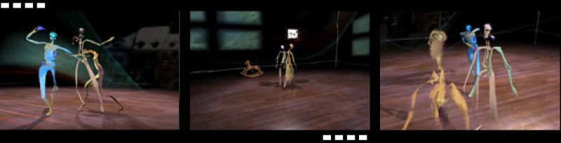When I am Little Again Virtual Characters dancing on stage