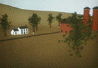 Drawing of a farm Drawing of a farm