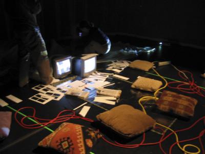 New ground Pillows and monitors on ground