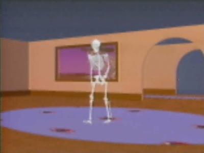 3D rendering of a skeleton walking 3D rendering of a skeleton walking