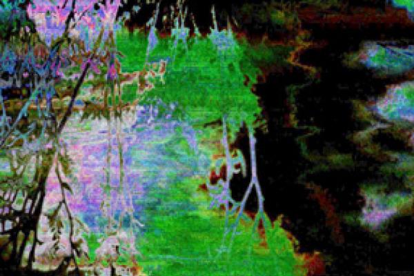 Image from James Mcdonald's audio visual piece, Study in Rain and Light