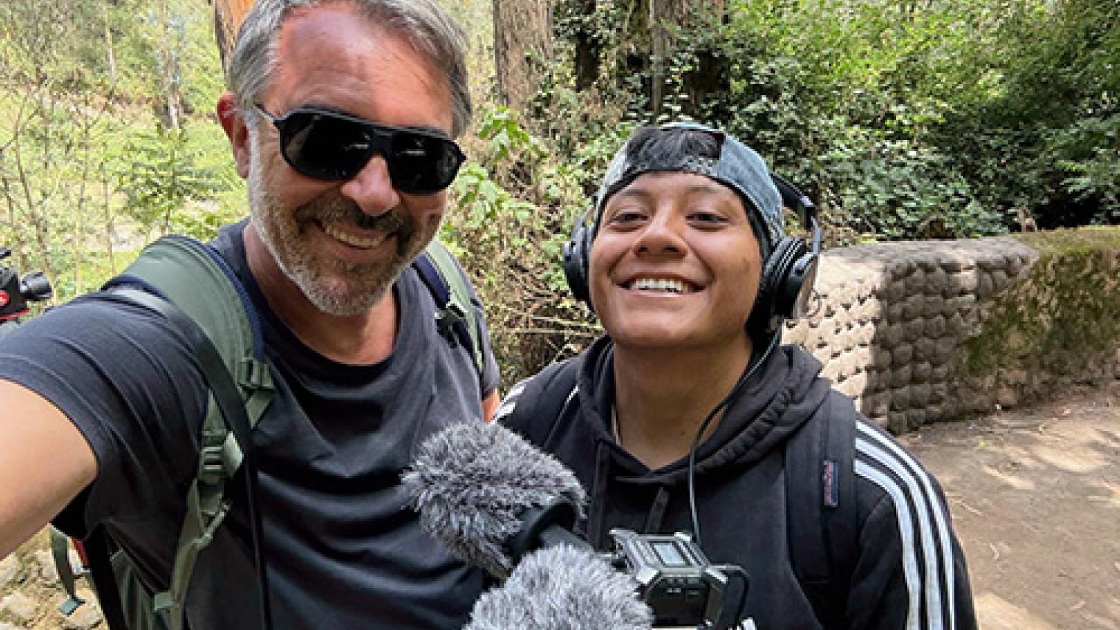 Jean Yves with recording assistant